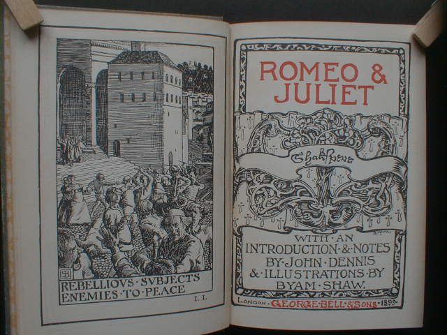 アーツ・アンド・クラフツ装丁　チズウィック・ プレス　ヴィクトリアン　シェイクスピア　シリーズ　『Romeo and Juliet』