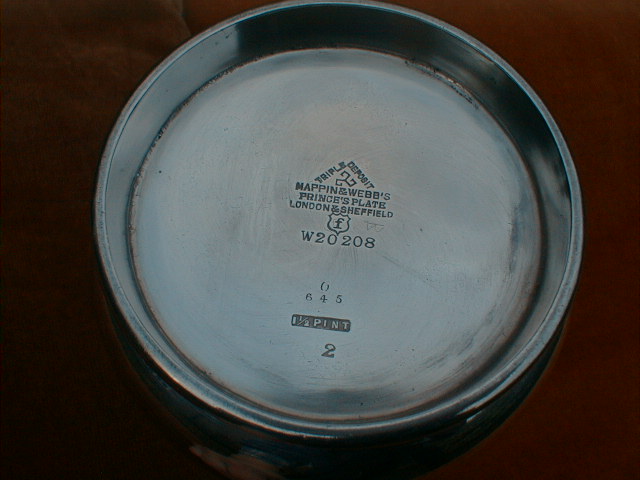 1906年 英国アンティーク 純銀（925シルバー） 大型マグカップ 197g William Aitken